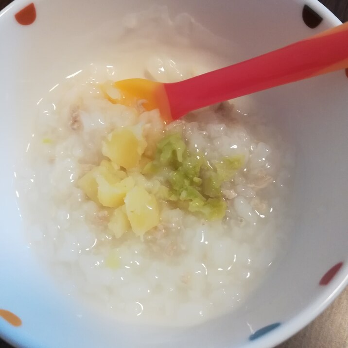 離乳食中期 マグロのキューポテ粥 レシピ 作り方 By もん1223 楽天レシピ 離乳食中期 マグロのキューポテ粥 レシピ 作り方 By もん1223 楽天レシピ